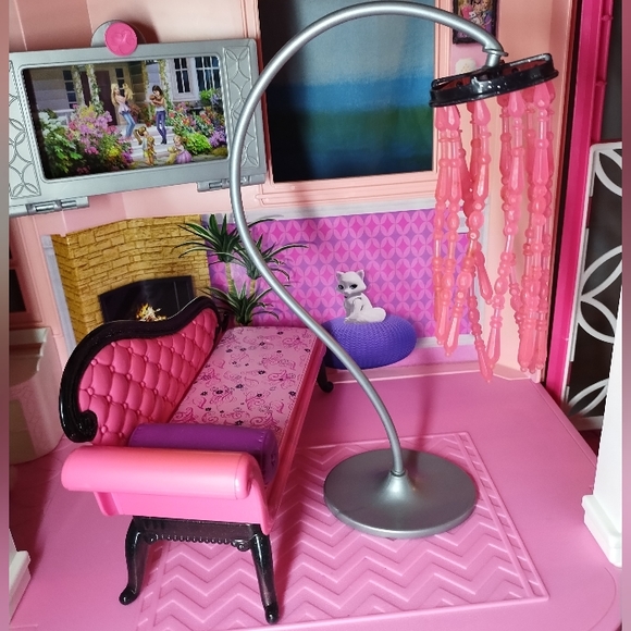 Barbie Dream House Fainting Couch, Sofa Pink and Black Replacement and L… - Picture 2 of 7